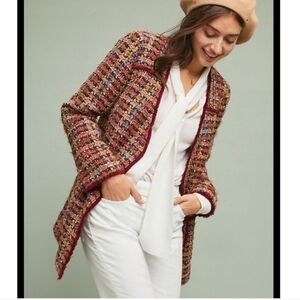 Anthropologie Ett:Twa Long Tweed Jacket